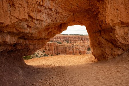 Tunnel Through Hoodoo On The Peekaboo Loop Connector From Bryce Point in Summer