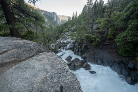 Wildcat Creek Rushes Down The Mountain Side Toward The Merced River in Yosemite