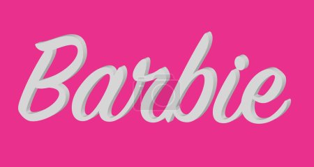 Illustration for The inscription Barbie on a pink background. Vector illustration - Royalty Free Image