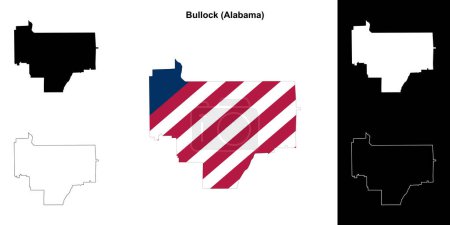 Bullock County umreißt Kartenset