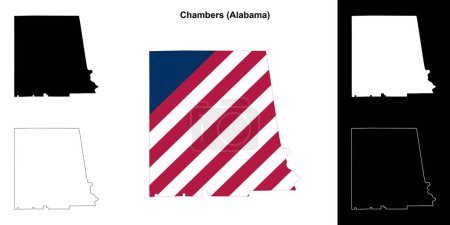 Chambers County skizziert Karte