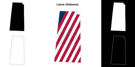 Téléchargez les illustrations : Plan du comté de Lamar - en licence libre de droit