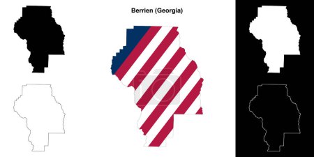 Condado de Berrien (Georgia) esquema mapa conjunto