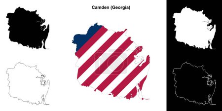 Grafschaft Camden (Georgia) Umrisse der Karte