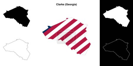 Clarke County (Georgia) esquema mapa conjunto