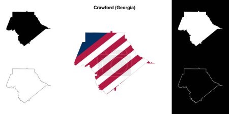 Conjunto de mapas del condado de Crawford (Georgia)