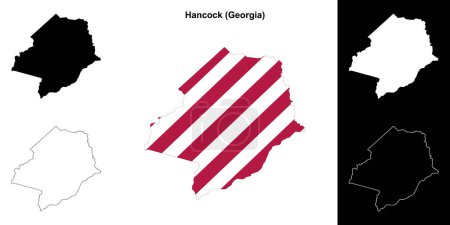 Hancock county (Georgia) outline map set