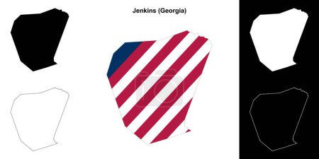 Jenkins County (Georgia) umreißt Kartenset