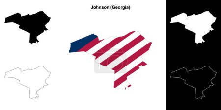 Condado de Johnson (Georgia) esquema mapa conjunto