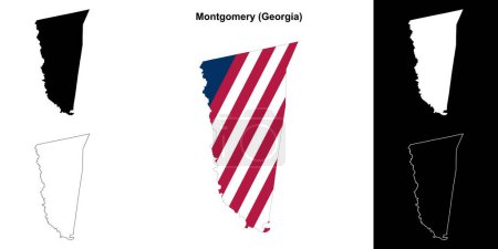 Montgomery County (Georgia) Umrisse der Karte