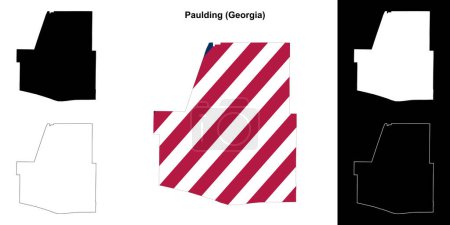 Paulding County (Georgia) esquema mapa conjunto