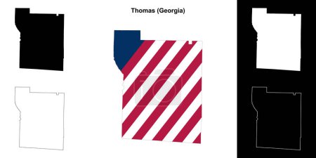 Conjunto de mapas del condado de Thomas (Georgia)