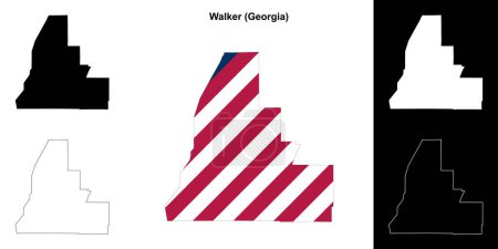 Walker County (Georgia) umreißt Kartenset