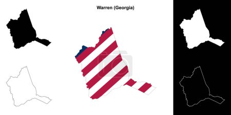 Warren county (Georgia) outline map set