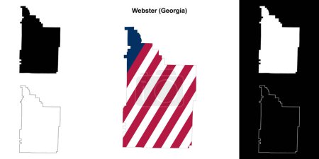 Webster county (Georgia) outline map set