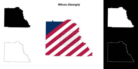 Wilcox county (Georgia) outline map set