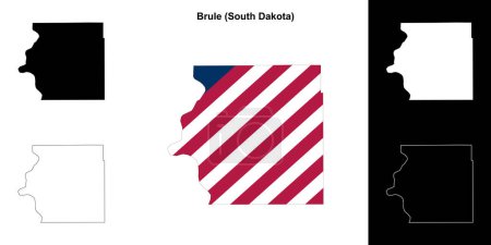 Carte générale du comté de Brule (Dakota du Sud)