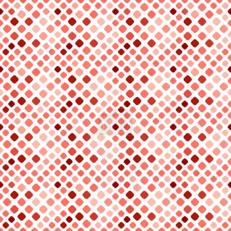 Fondo de patrón cuadrado sin costura - diseño abstracto vector rojo de cuadrados diagonales

