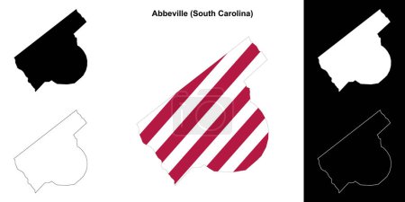 Ilustración de Conjunto de planos del condado de Abbeville (Carolina del Sur) - Imagen libre de derechos