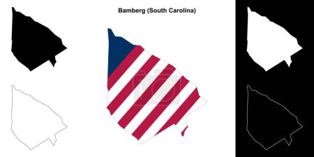 Ilustración de Conjunto de planos del Condado de Bamberg (Carolina del Sur) - Imagen libre de derechos