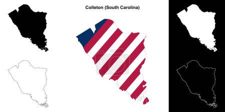 Ilustración de Conjunto de planos del Condado de Colleton (Carolina del Sur) - Imagen libre de derechos