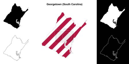 Ilustración de Conjunto de planos del condado de Georgetown (Carolina del Sur) - Imagen libre de derechos