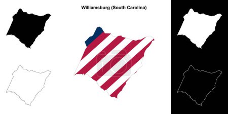 Ilustración de Conjunto de planos del Condado de Williamsburg (Carolina del Sur) - Imagen libre de derechos