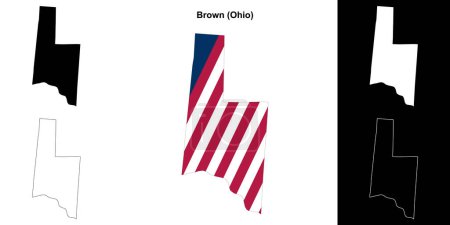 Brown County (Ohio) outline map set