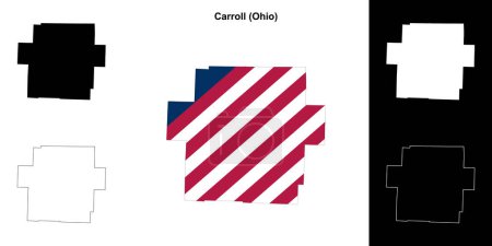 Carroll County (Ohio) outline map set