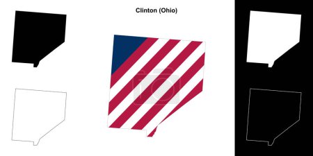 Clinton County (Ohio) outline map set