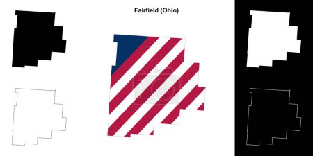 Fairfield County (Ohio) outline map set