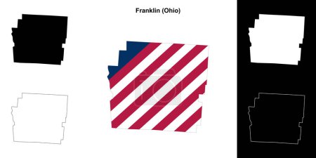 Franklin County (Ohio) umrissenes Kartenset