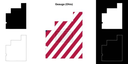 Geauga County (Ohio) outline map set