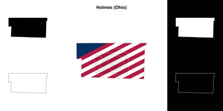 Condado de Holmes (Ohio) esquema mapa conjunto