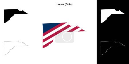 Lucas County (Ohio) outline map set