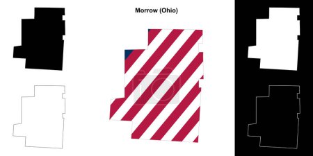 Morrow County (Ohio) outline map set