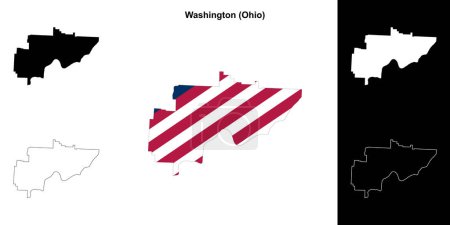 Washington County (Ohio) umrissenes Kartenset