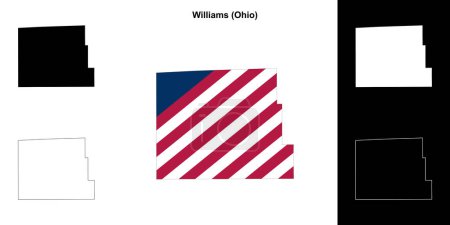 Williams County (Ohio) umrissenes Kartenset