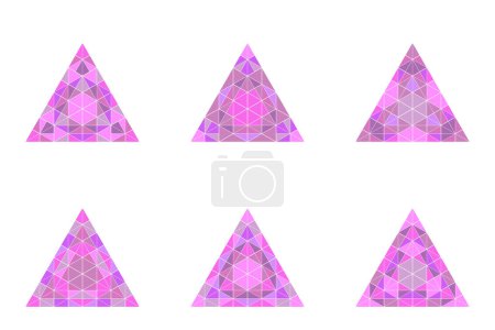 Conjunto de plantillas de logotipo de triángulo adornado colorido - elementos geométricos abstractos geométricos de diseño vectorial geométrico poligonal