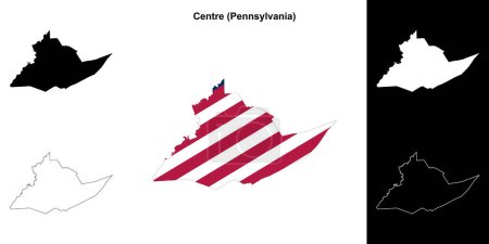 Centro del Condado (Pensilvania) esquema mapa conjunto