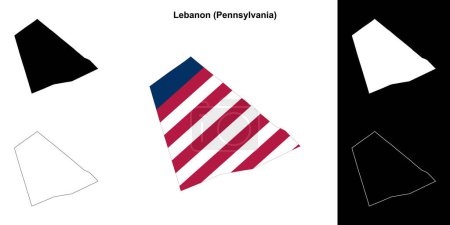 Lebanon County (Pennsylvania) outline map set