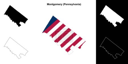 Montgomery County (Pennsylvania) outline map set