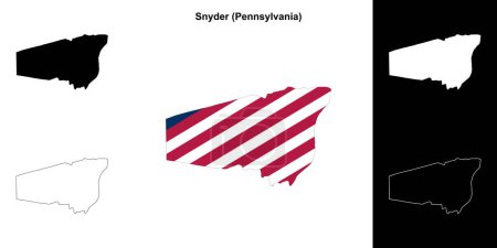 Snyder County (Pennsylvania) outline map set