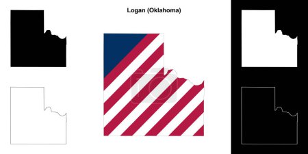 Conjunto de mapas de contorno del Condado de Logan (Oklahoma)