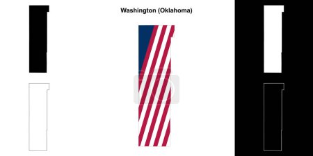 Washington County (Oklahoma) outline map set