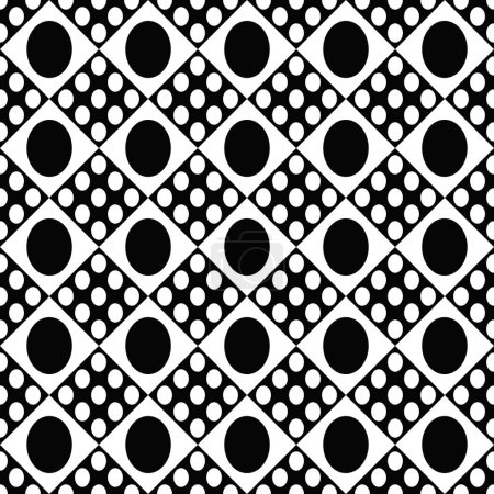 Geometric ellipse pattern background - abstract black and white vector illustration from ellipses