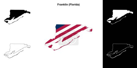 Franklin County (Florida) outline map set