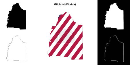 Gilchrist County (Florida) outline map set