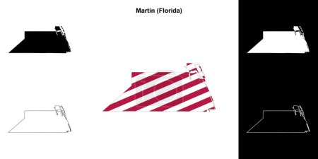 Martin County (Florida) esquema mapa conjunto