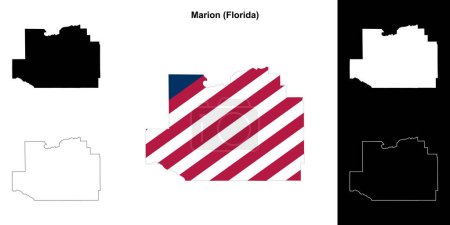 Marion County (Florida) outline map set